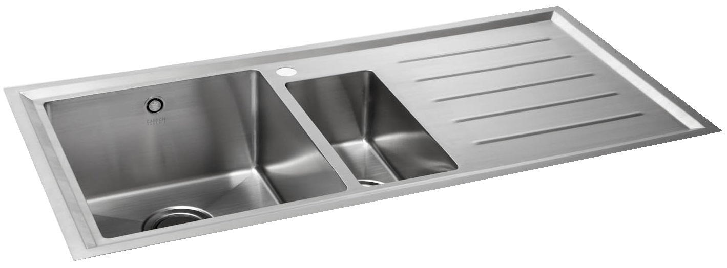 CARRON VELA 1.5 BOWL & HALF SINK RH DRAINER S/S